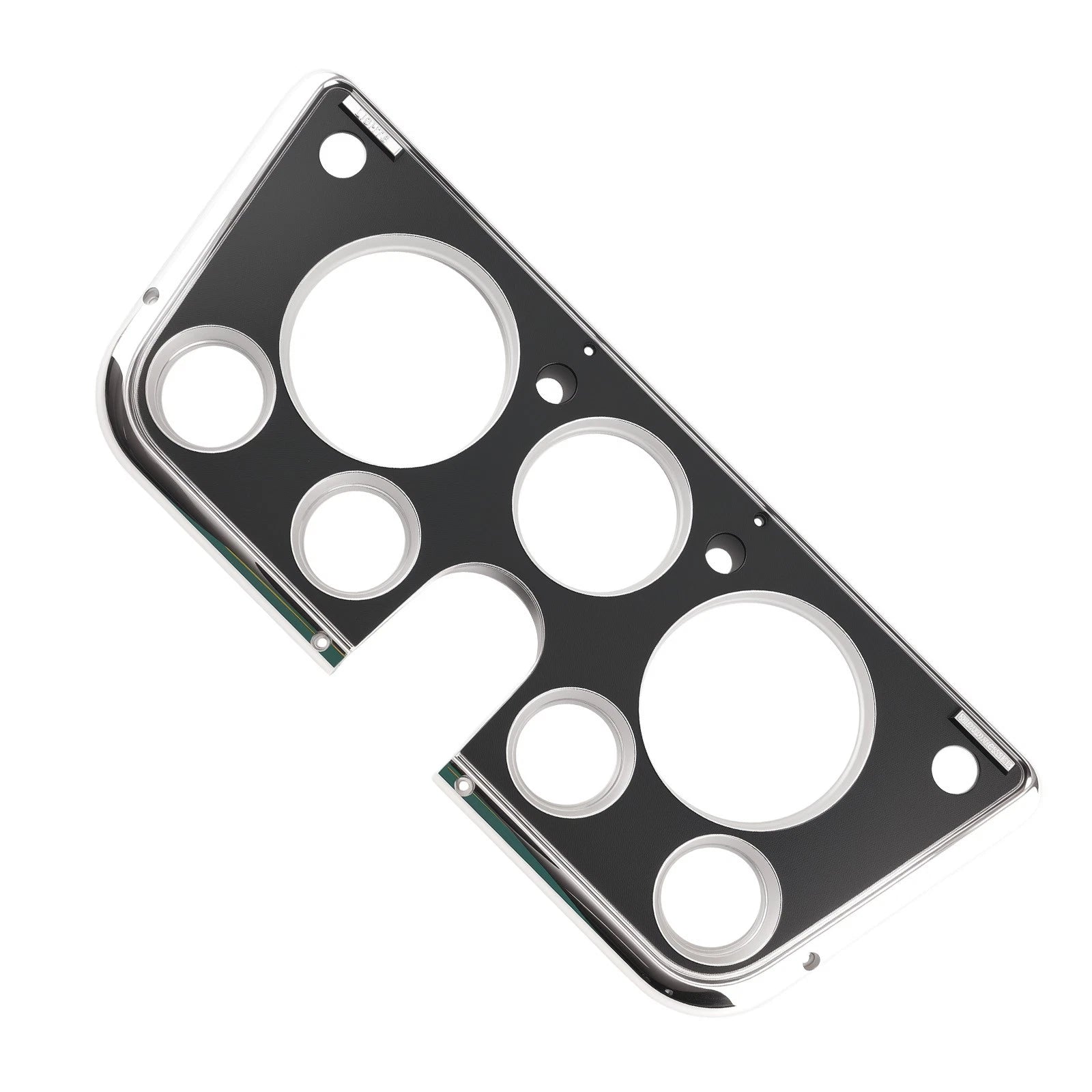 Dash Cover Panel for Chevy C10 Truck (1967–1972) Black Chrome Bezel Trim