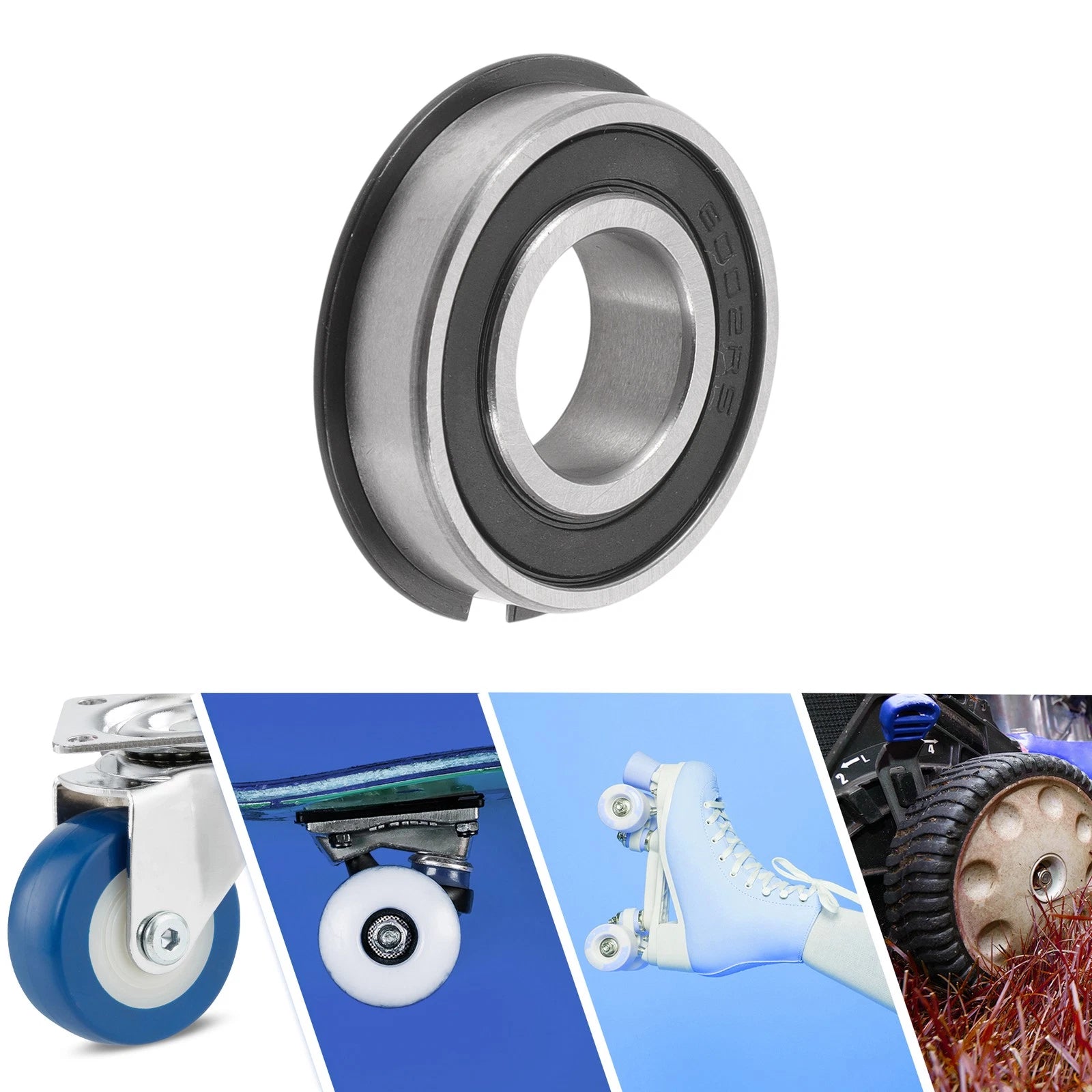 6002NR2RS Deep Groove Ball Bearing for Scooter Skateboard Wheel (15x32x9mm)