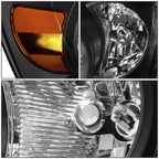 Left Side Headlight Lamp for Dodge Ram 1500 2500 3500 (2006) Black Housing