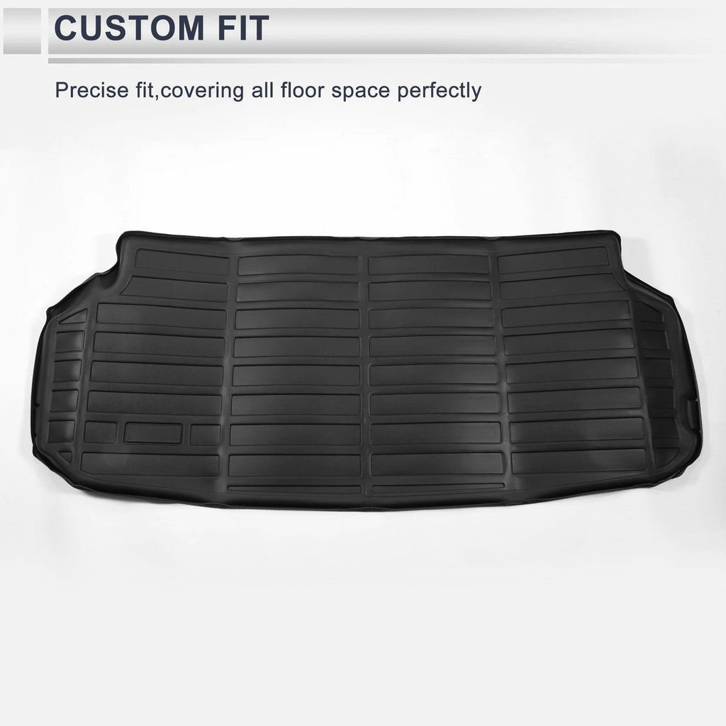 Cargo Liner Rear Trunk Mat for Kia EV9 (2024–2024) Long Grid Pattern Black TPE