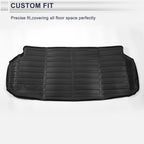 Cargo Liner Rear Trunk Mat for Kia EV9 (2024–2024) Long Grid Pattern Black TPE
