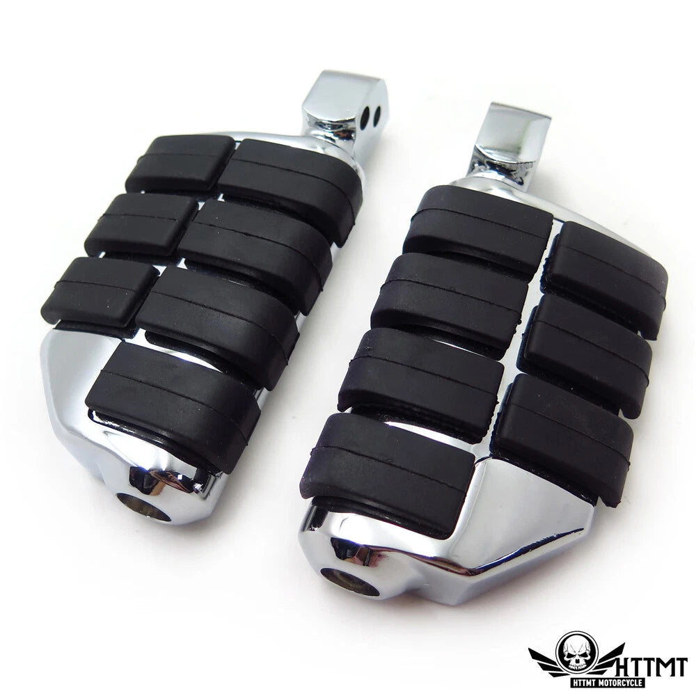 Chrome Dually Footpegs for Yamaha V-Star 650 1000, Royal Star, V-Max, Virago