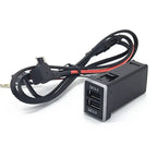 36W USB Port QC3.0 Charger for Toyota Camry/Corolla/Sequoia/Mits Outlander