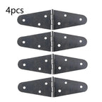 Set of 4 Black Oval Hinges for Toolbox Cabinet Door