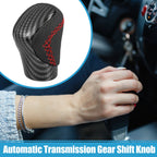 Gear Shift Knob for Lexus (Carbon Fiber, Faux Leather, Red Thread)
