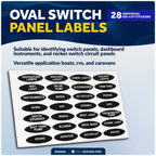 28 Pcs Boat Switch Panel Labels for Five Oceans FO3929