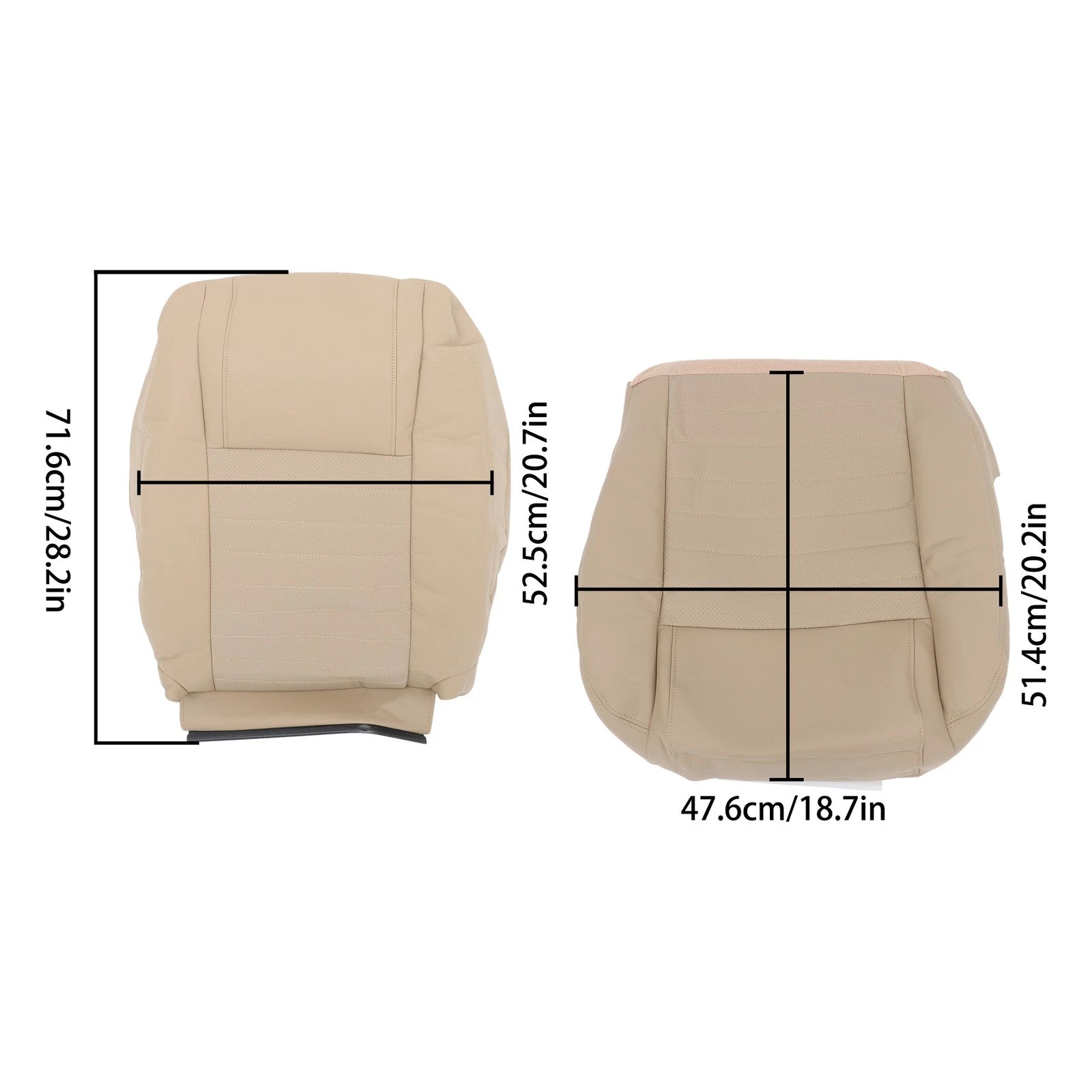 Set of 4 Tan Front Seat Covers for Ford Mustang GT (2005–2009)