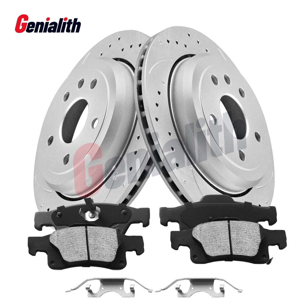 Front Drilled Brake Rotors & Pads for Jeep Grand Cherokee, Dodge Durango (2012–2020)