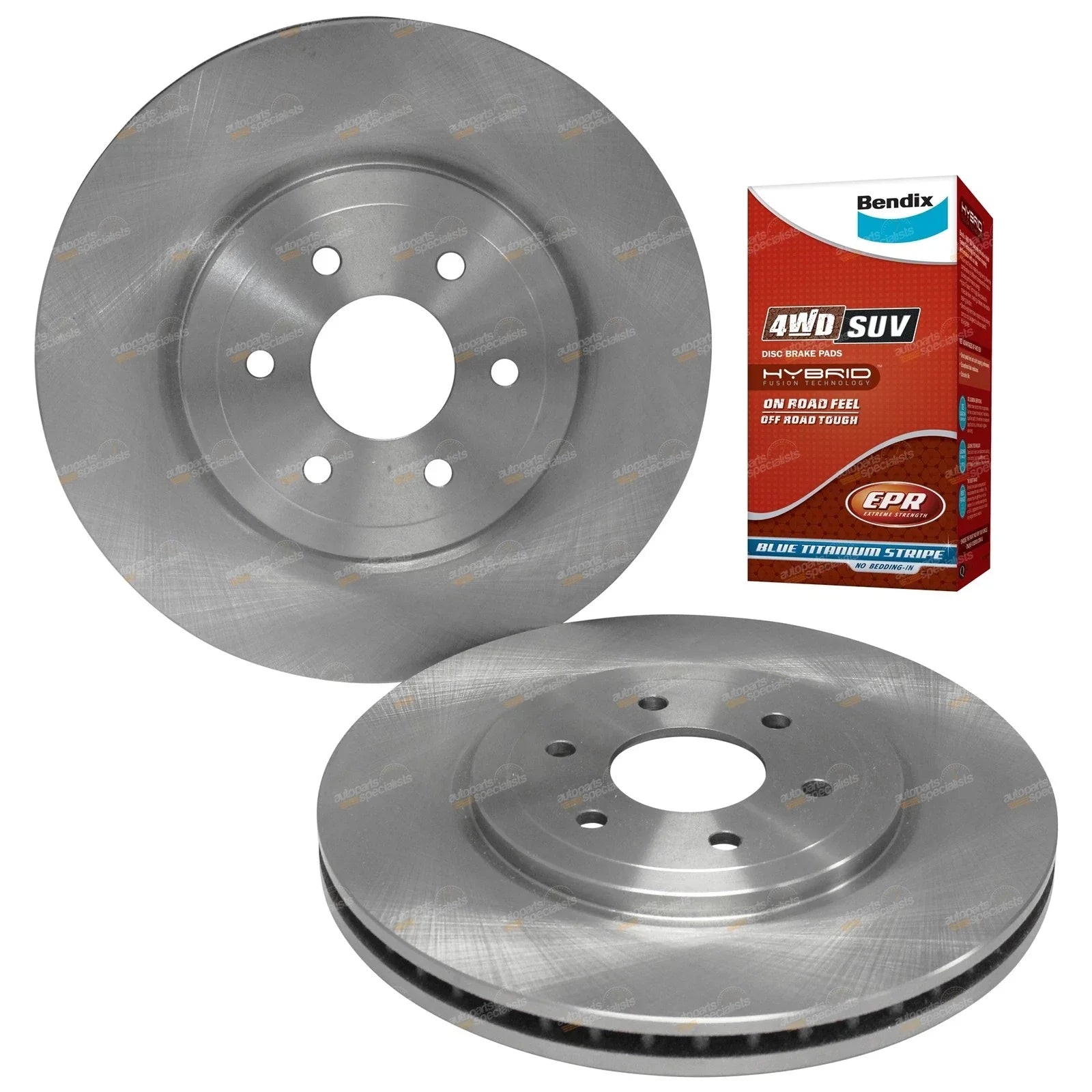Front Disc Rotors & 4WD Pads for Nissan Navara D40 (2005 - 2015)