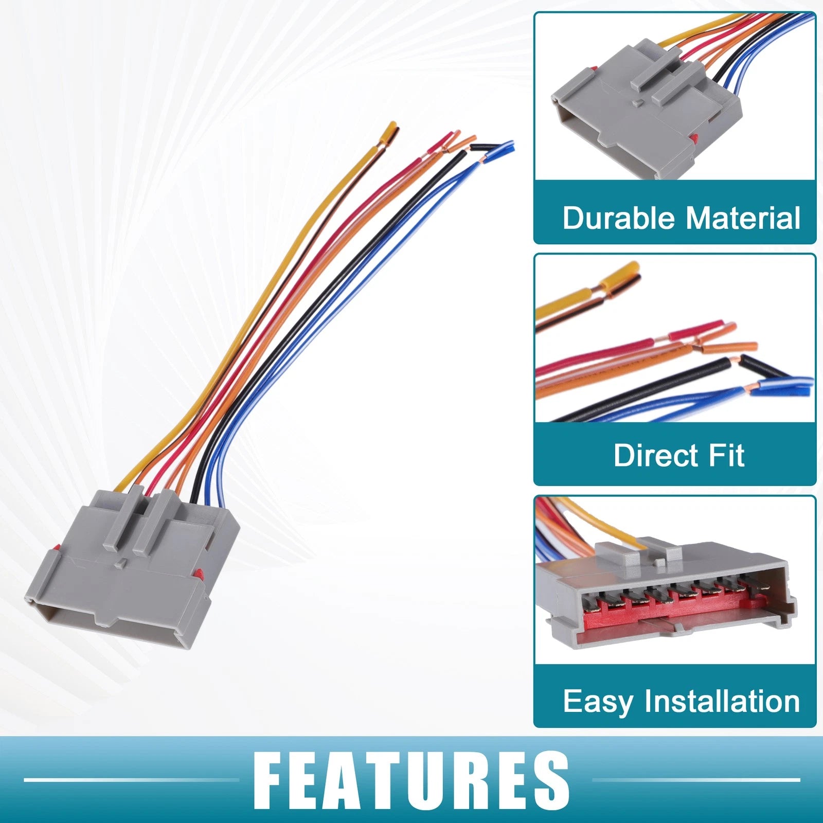 Set of 1 Car Stereo CD Player Receiver Wiring Harness for Ford Crown (1986–2004) 724117875961