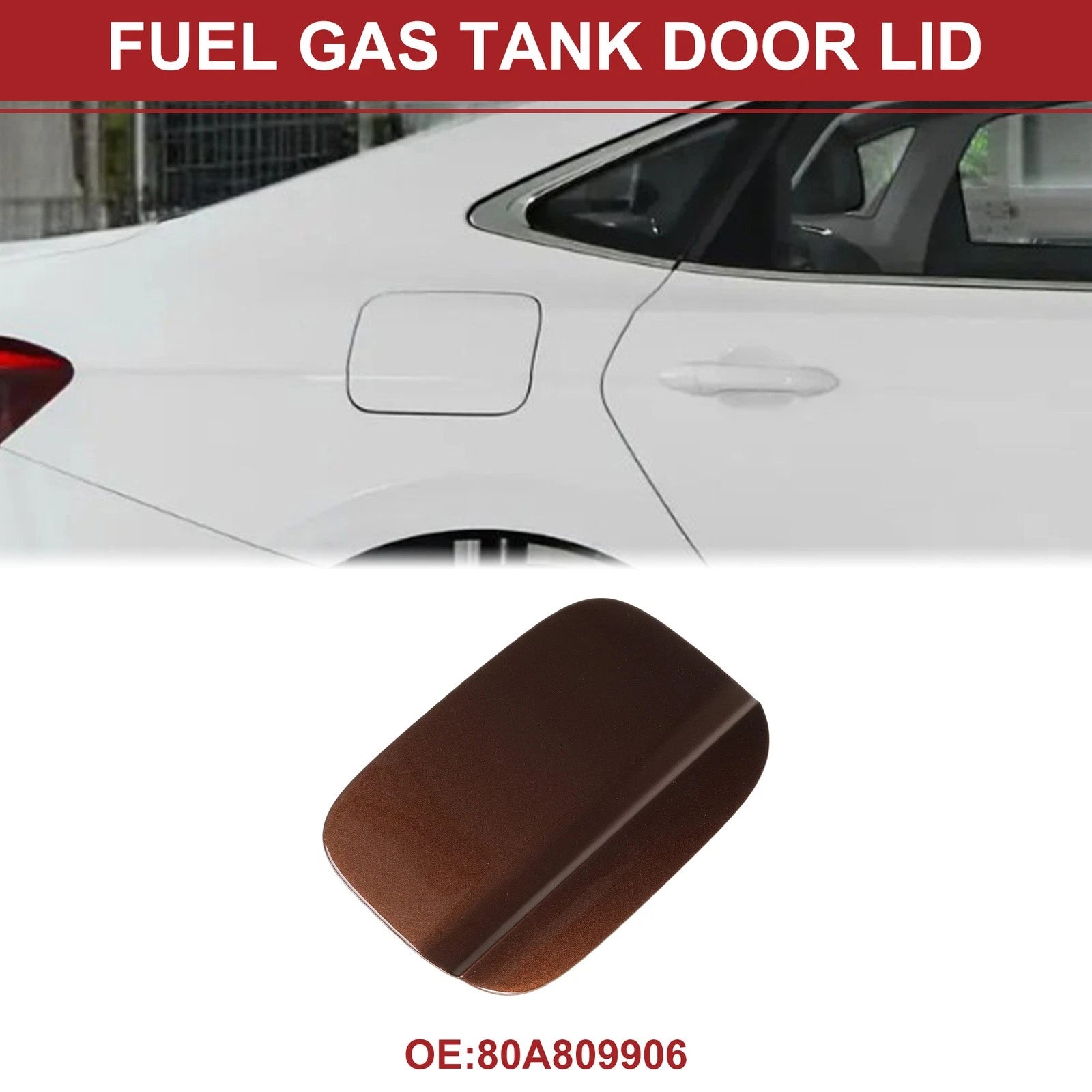 Fuel Tank Door Cap for Audi Q5 (2018–2024) Fuel Filler Flap Cover Brown