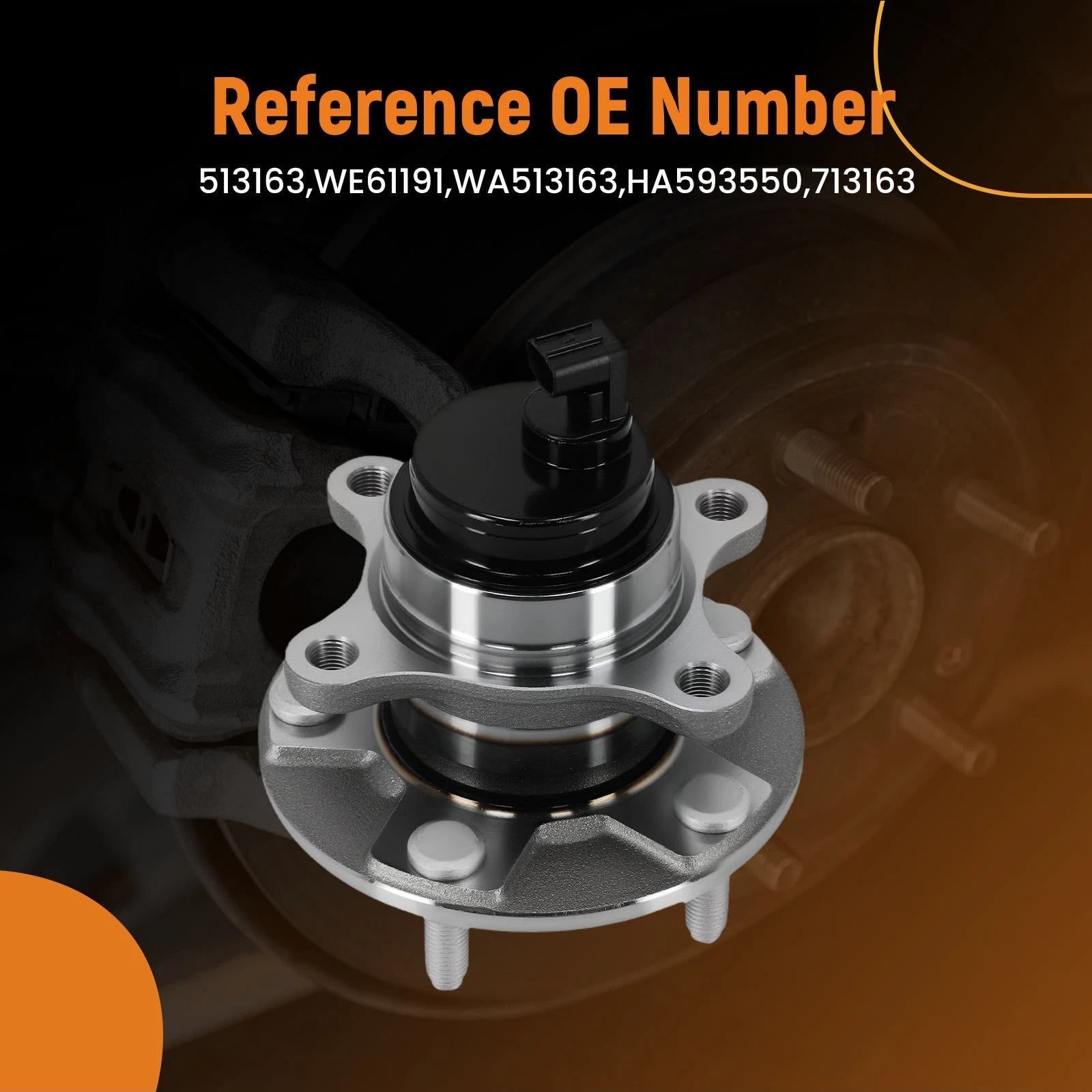 2pc Front Wheel Hub & Bearing Assembly for Lexus LS430 (2001–2006) 40744002E