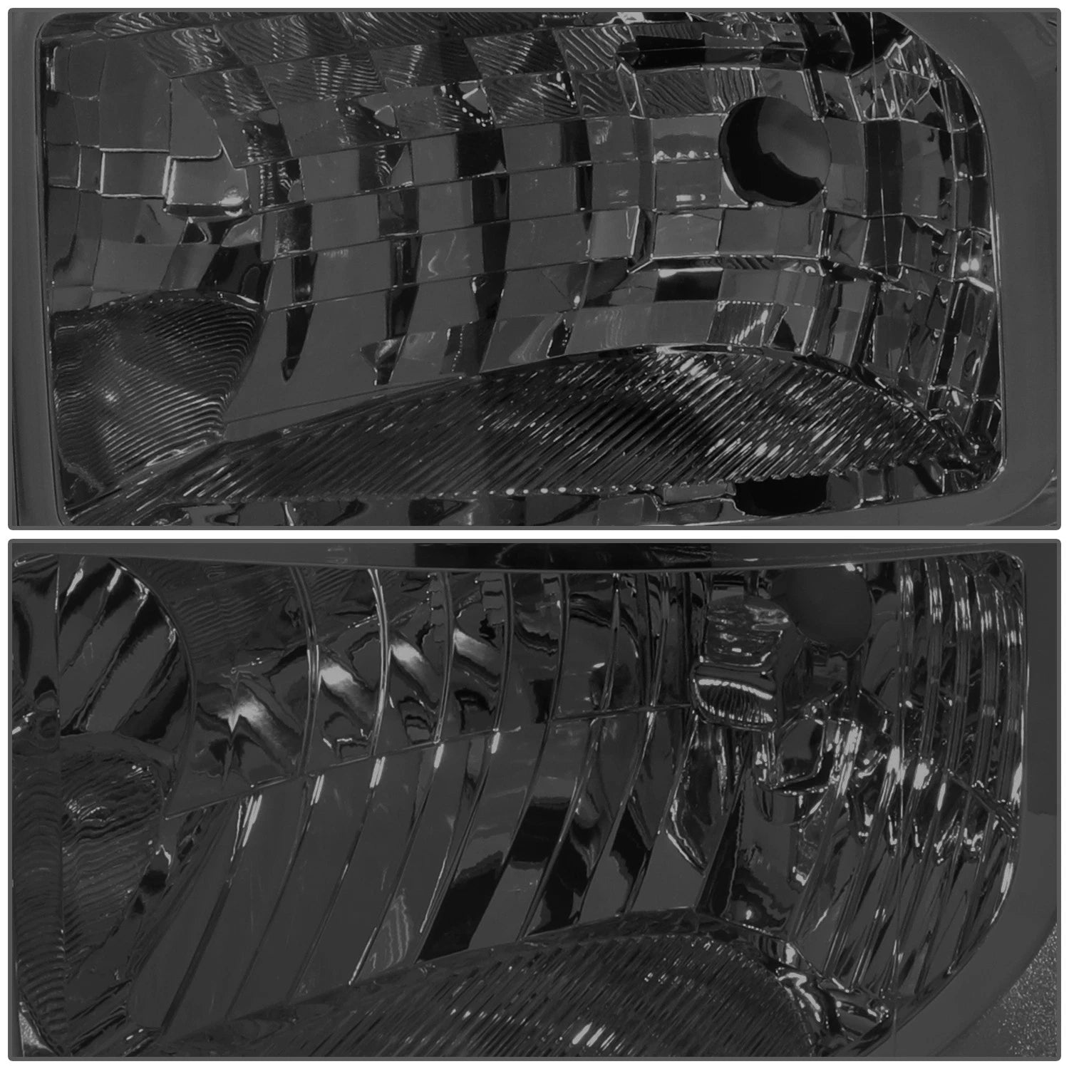 Pair of Smoked Housing Clear Corner Headlights for Ford Super Duty (2011–2016)