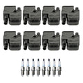 Set of 8 Ignition Coils & Spark Plugs for Mercedes C215 W210 W220 V8