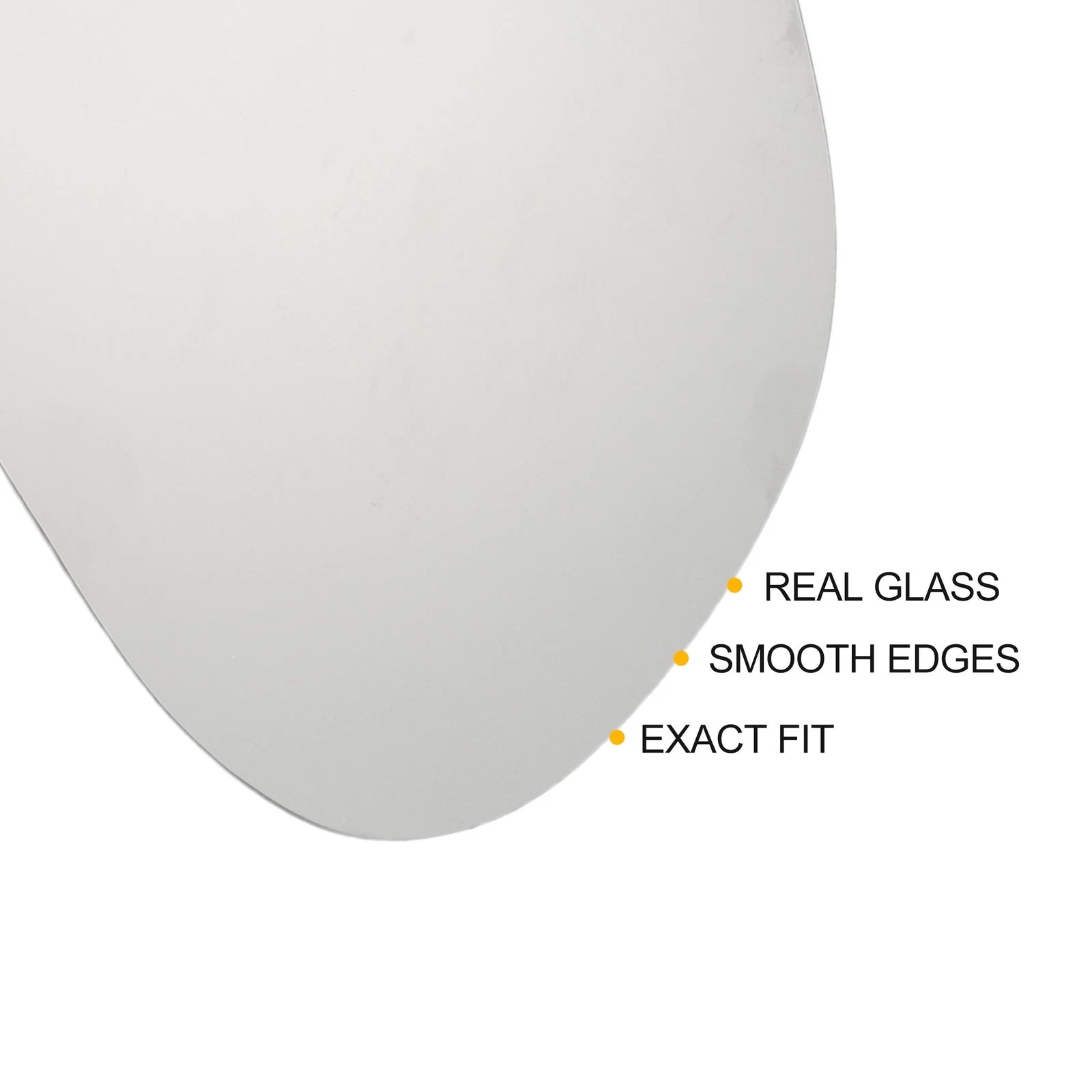 Heated Left Side White Mirror Glass for Hyundai Santa Fe (2019–2022)