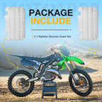 Pair White Radiator Louvers Guards for Kawasaki KX125 KX250 (1997–2005)