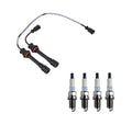 Denso Wire Set & 4 Double Platinum Spark Plugs for Mazda 1.8 L4