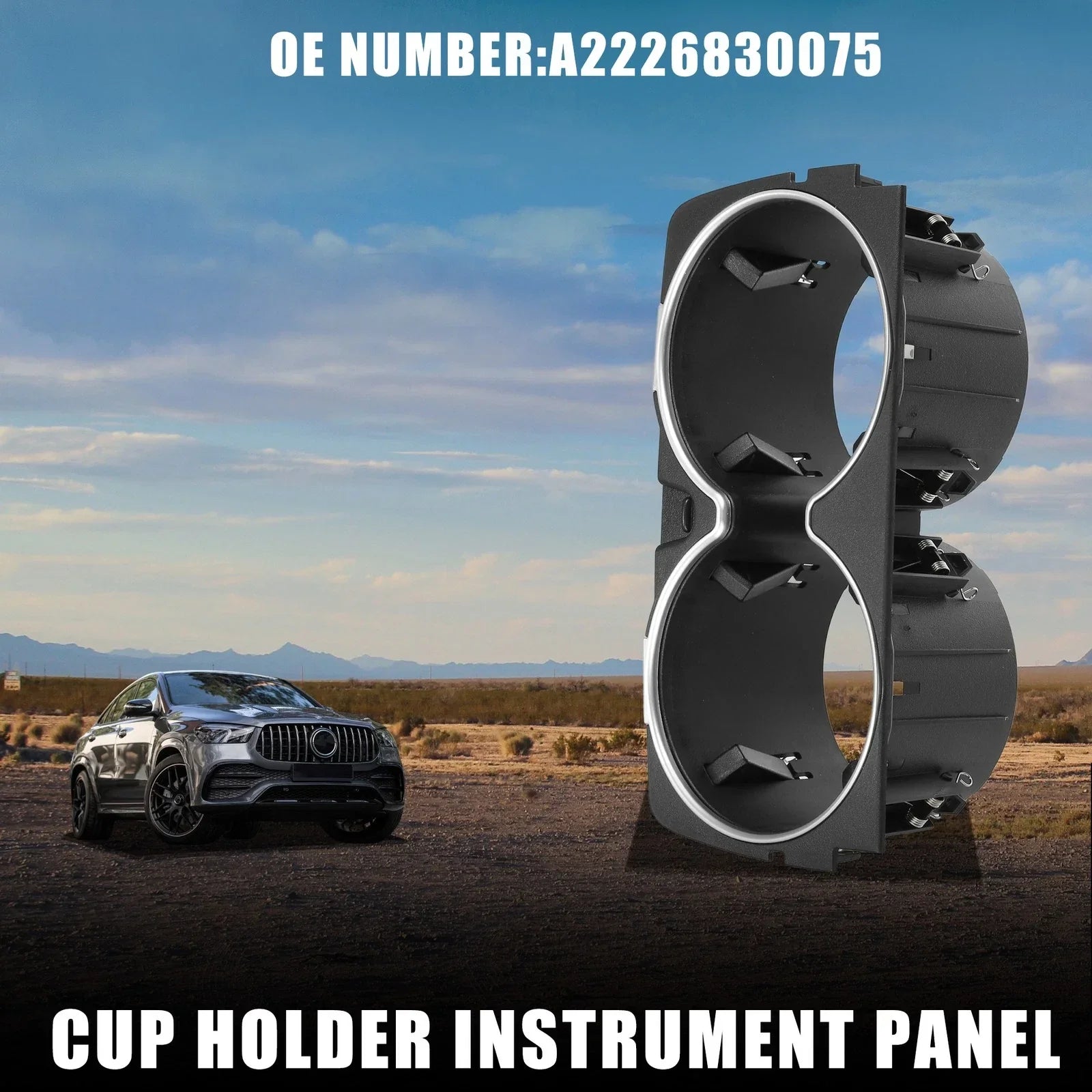 Cup Holder for Mercedes-Benz A217 (2012-2018) - Practical Drink Holder Black