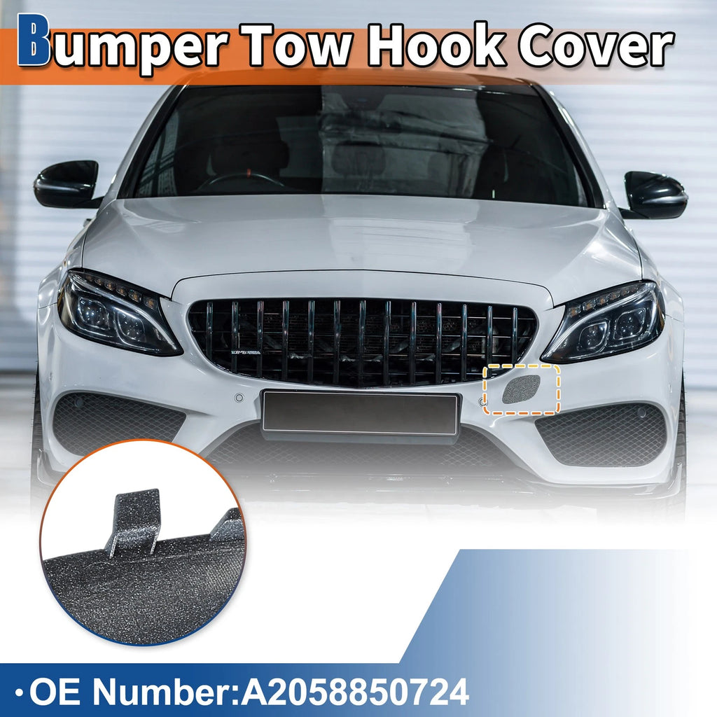 Tow Hook Cover for Mercedes-Benz (A2058850724) (2015–2020) Dark Silver