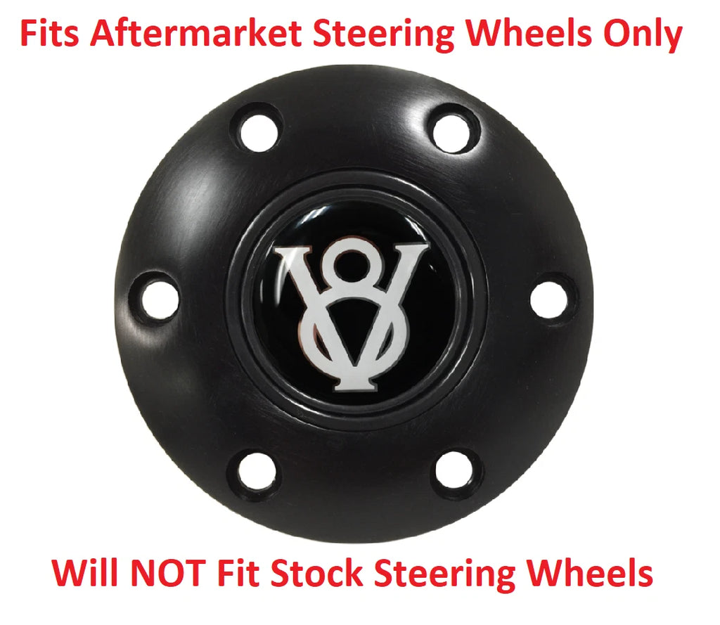 Horn Button Black Steering Wheel 6 Hole Replacement for Ford V8 (2005–2015)