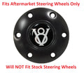 Horn Button Black Steering Wheel 6 Hole Replacement for Ford V8 (2005–2015)