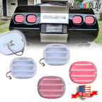 Set of 4 Red LED Brake Tail Lights for Chevy Corvette C4 (1990–1996)