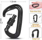 Set of 4 Heavy Duty Locking Carabiners Clips D-Shaped
