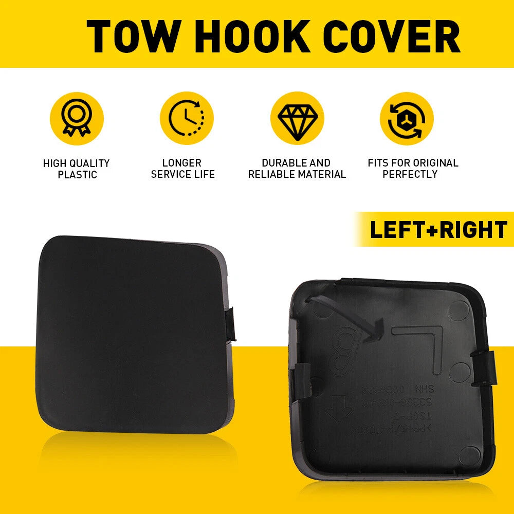 2X Front Bumper Tow Hook Eye Cover Caps for Toyota RAV4 (2011–2012)