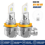 H11 LED Headlight Bulbs Kit 6000K White 5000LM High/Low Beam (US)