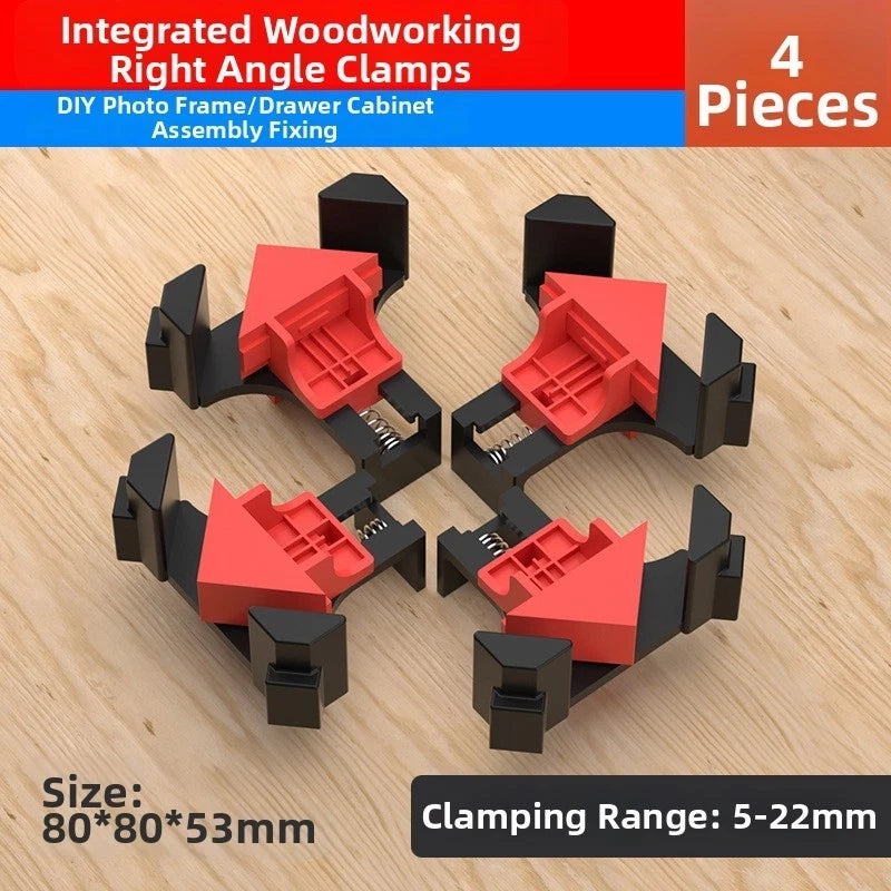 Set of 4 Adjustable 90 Degree Right Angle Clamps 5-22mm for DIY Wood Frames