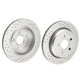 Rear Drilled Slotted Brake Rotors for Jeep Grand Cherokee and Dodge Durango (2011–2020)
