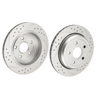 Rear Drilled Slotted Brake Rotors for Jeep Grand Cherokee and Dodge Durango (2011–2020)