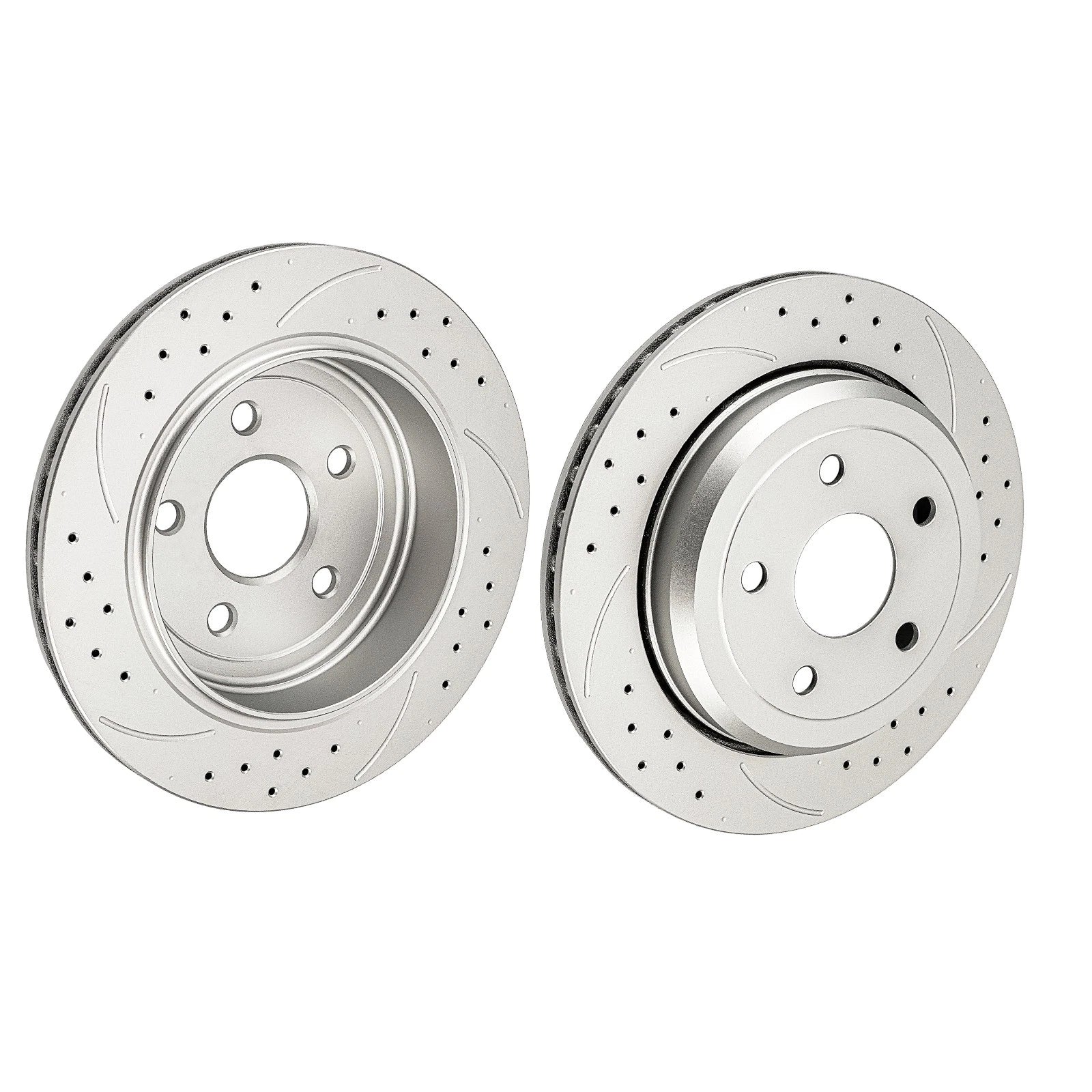 Rear Drilled Slotted Brake Rotors for Jeep Grand Cherokee and Dodge Durango (2011–2020)