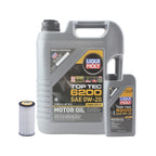 6L Liqui Moly Top Tec 6200 0W-20 Engine Oil Change Kit for Audi A3 Quattro A4 (2010–2020)