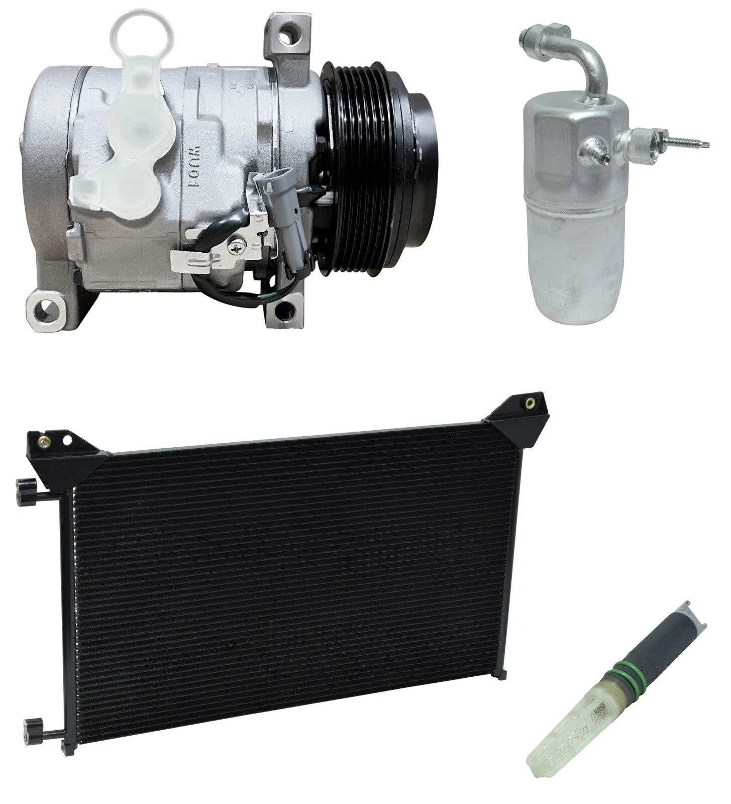 AC Compressor Kit With Condenser for GMC Sierra 2500 HD 6.6L (2011–2014)