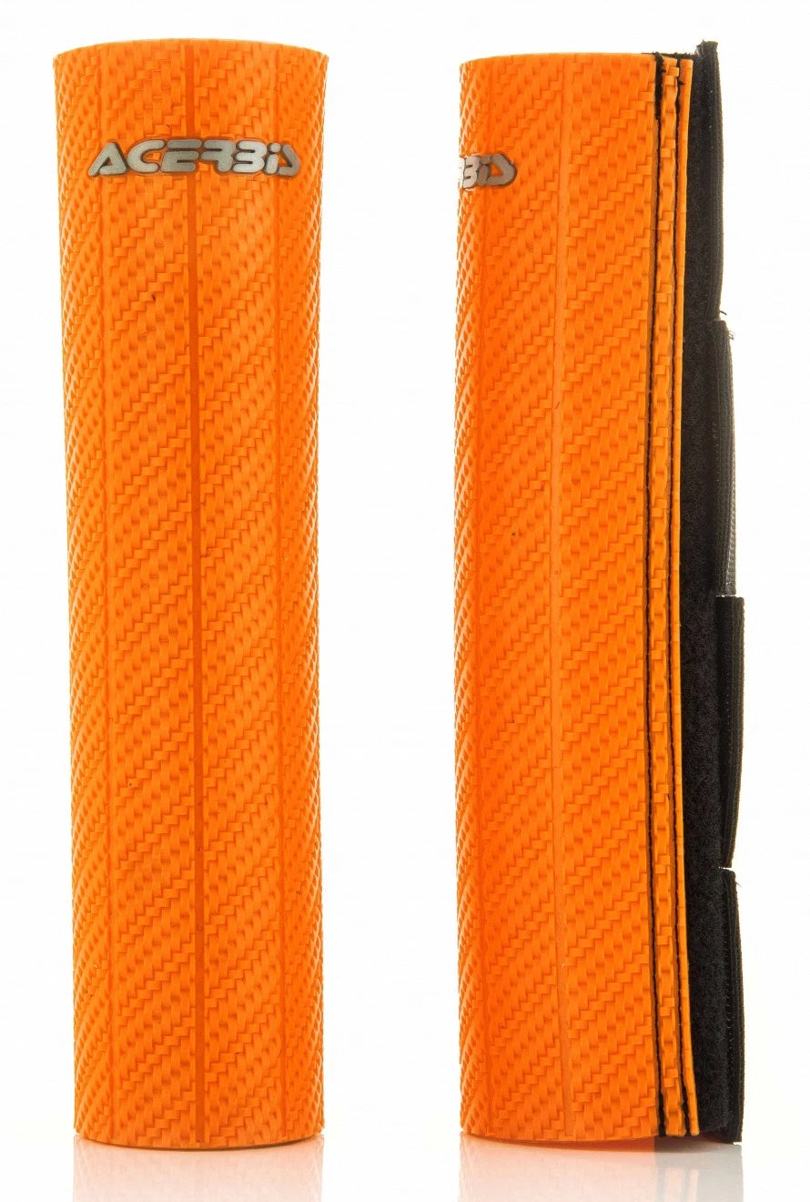Acerbis Fork Guard for Offroad Bikes (2634055226) - Orange, Carbon Look