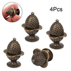 Set of 4 Antique Strawberry Drawer Cabinet Knobs 30x22mm