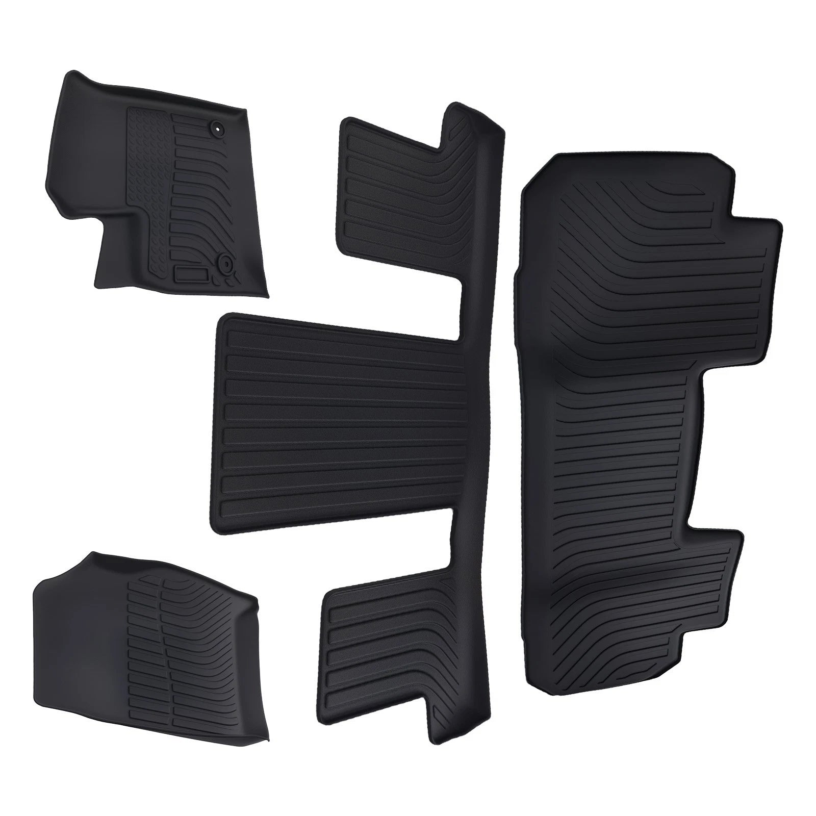 Black TPE Floor Mat Set for Chevrolet Traverse (2018–2025)