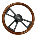 5 Hole Steering Wheel Dark Wood Wrap for Peterbilt Kenworth (2010–2025)