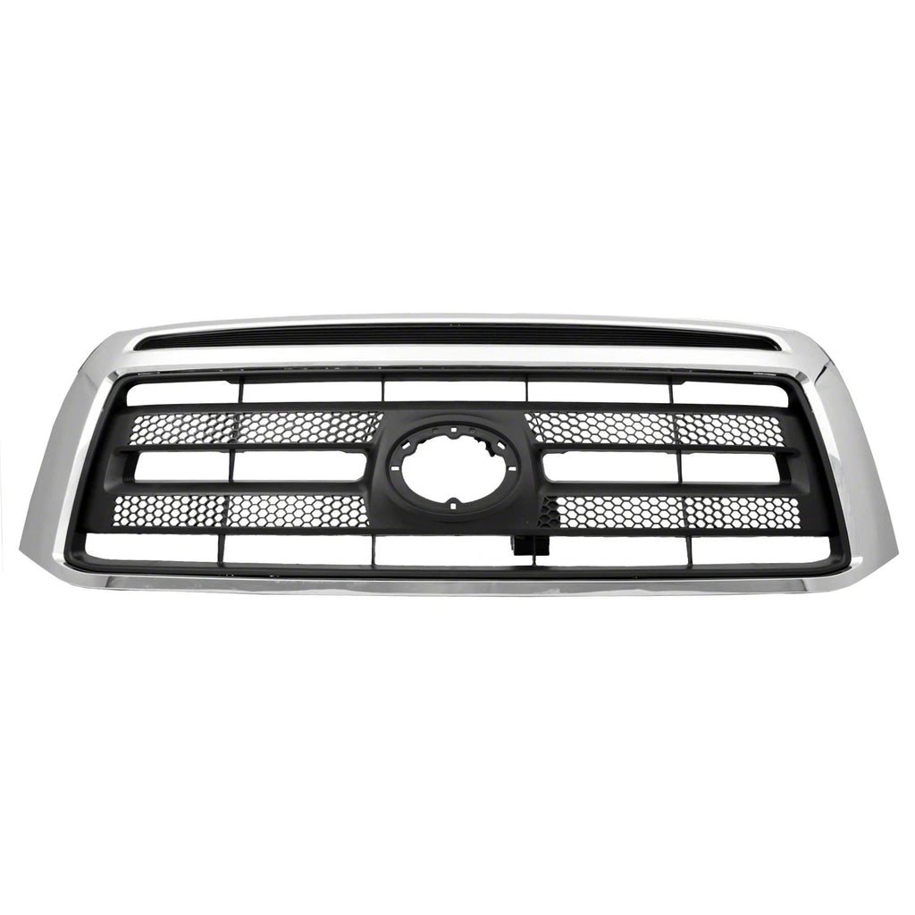 Replacement Black Chrome Plastic Front Grille For 2010-2013 Toyota Tundra Pickup