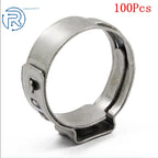 100 Piece 1" Stainless Steel Clamp Cinch Ring Fitting for Tubing