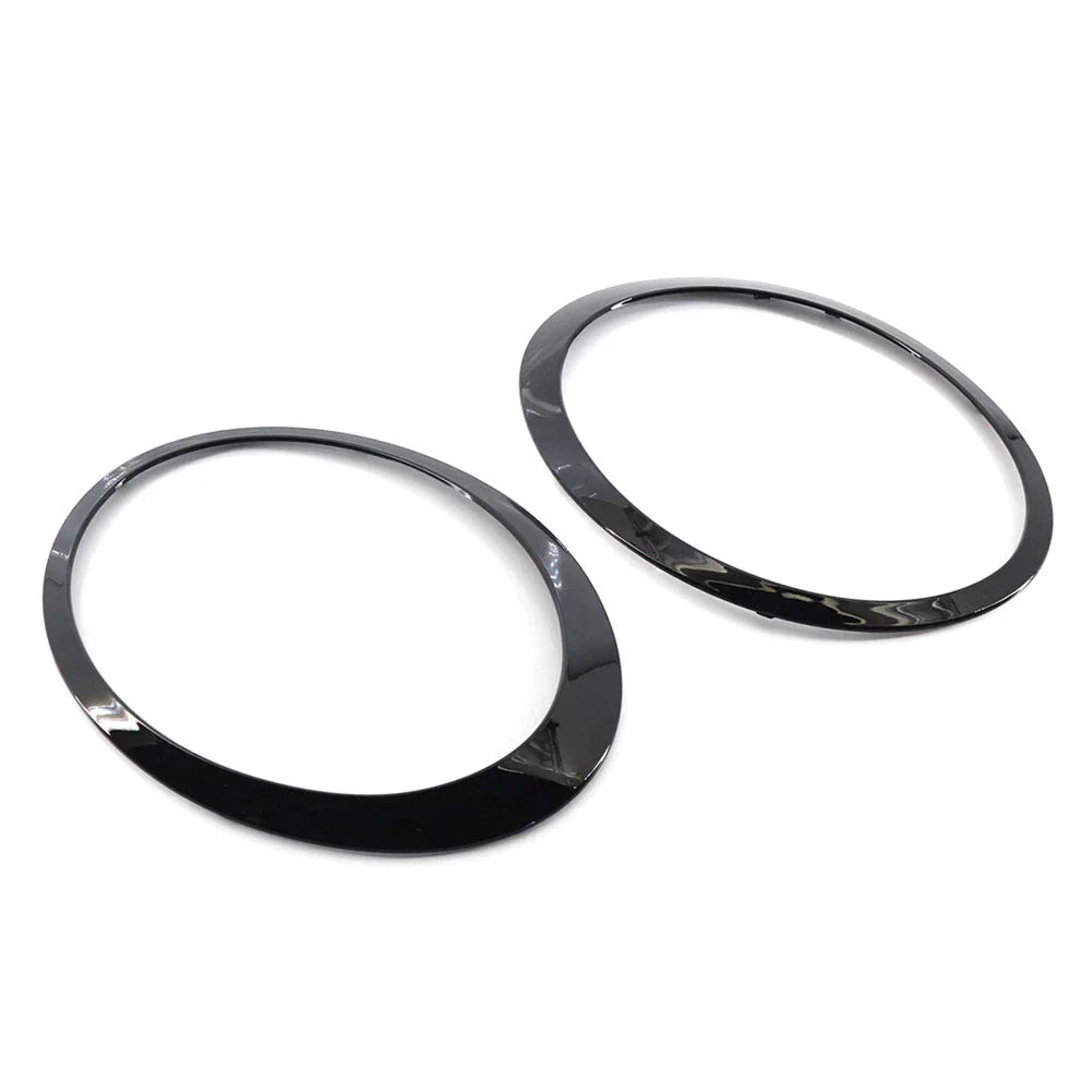 Glossy Black Headlight Trim Rings for Mini Cooper R55 R56 R57 R58 R59 (2007-2015)