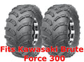 Set of 2 Rear Tires 22x10-10 for Kawasaki Brute Force 300 (2003–2018) Mud 6PR