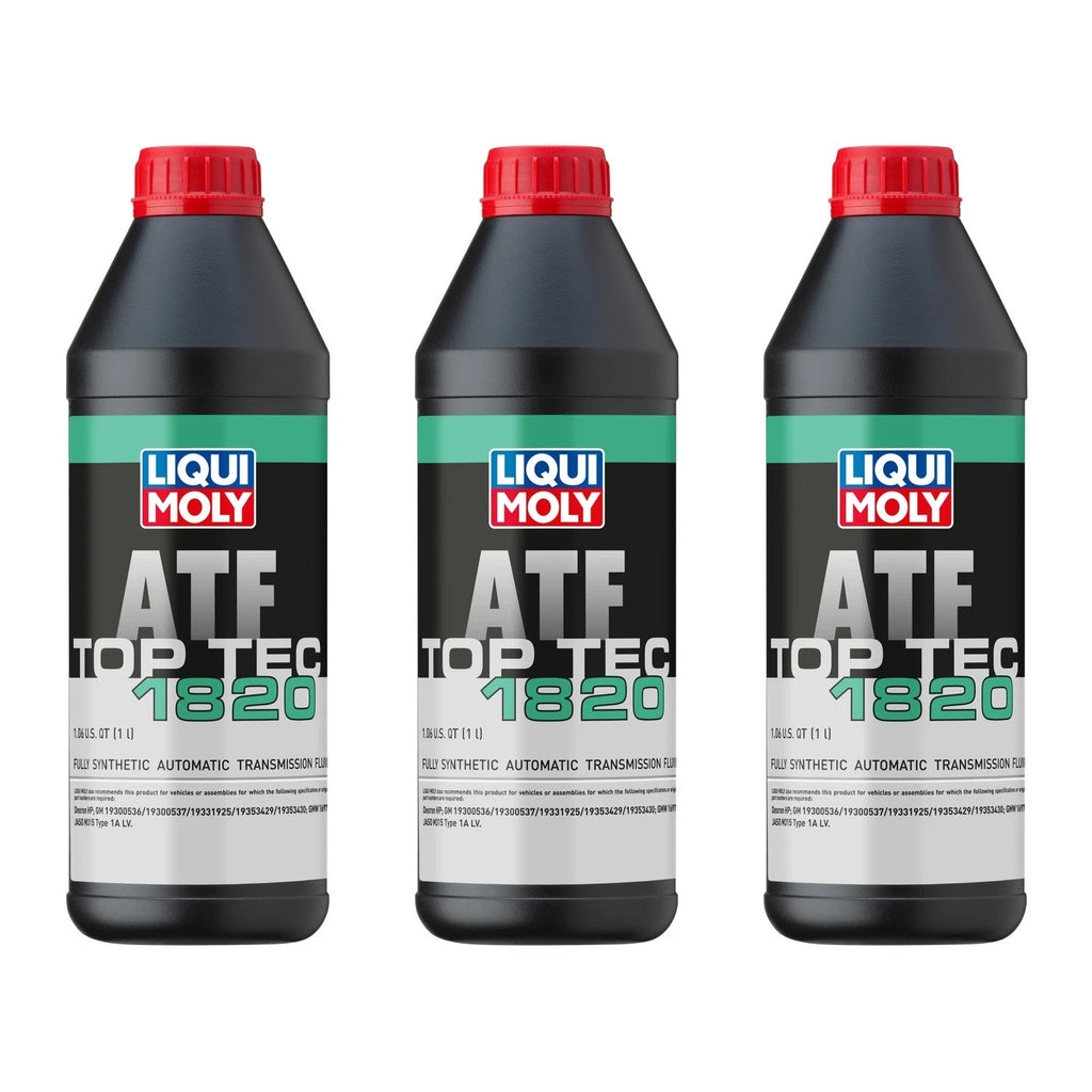 Set of 3 Liqui Moly Top Tec ATF 1820 Automatic Transmission Fluid (3L)