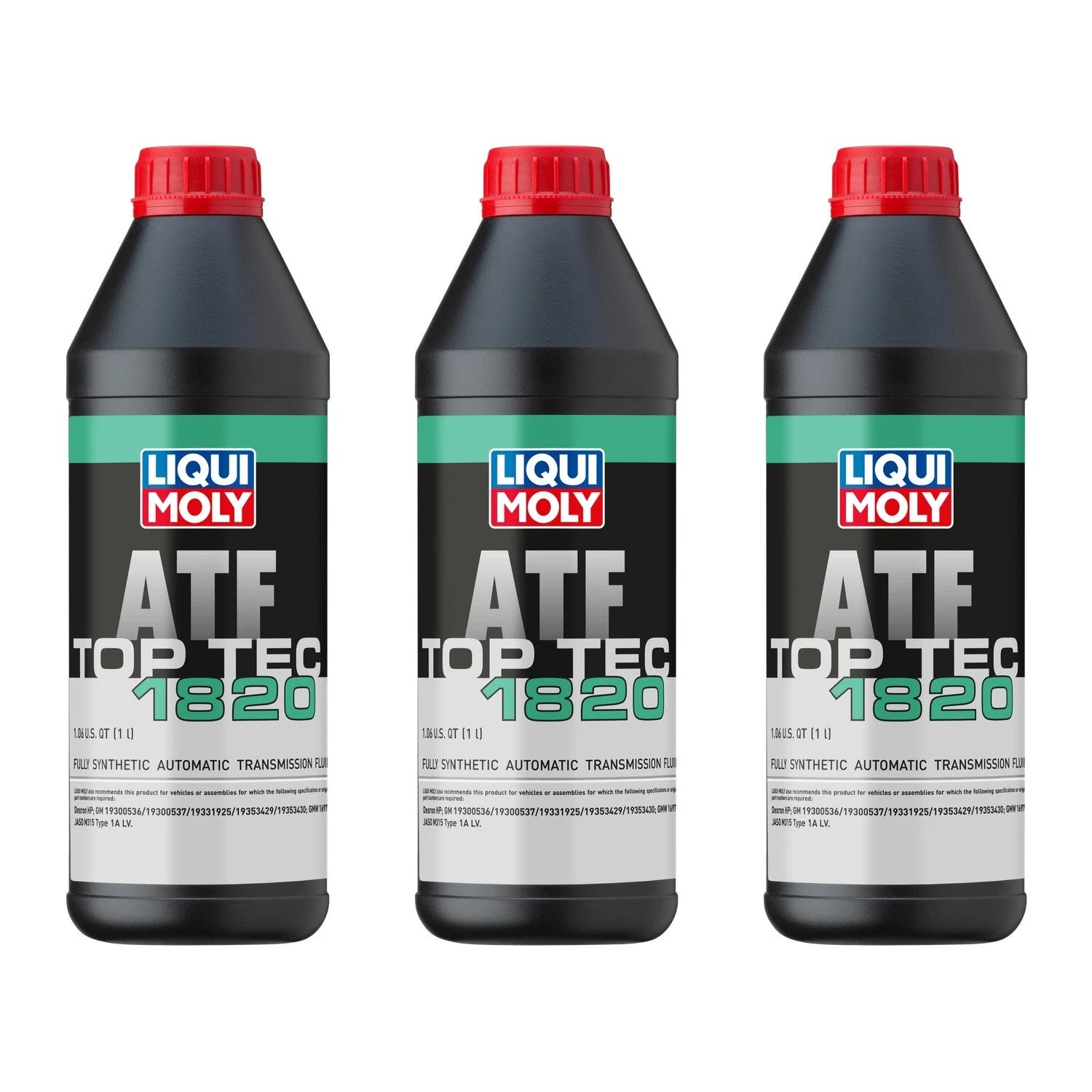 Set of 3 Liqui Moly Top Tec ATF 1820 Automatic Transmission Fluid (3L)