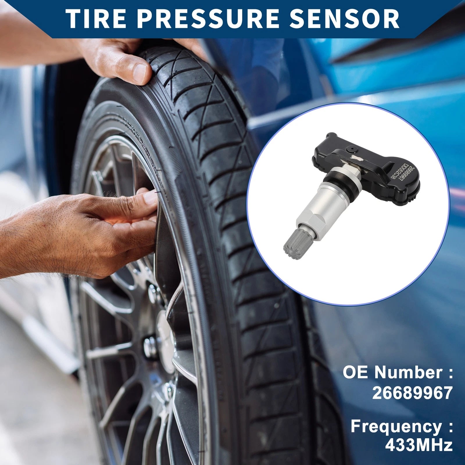 Tire Pressure Sensor for Chevrolet Cavalier (2016–2018) 433MHz