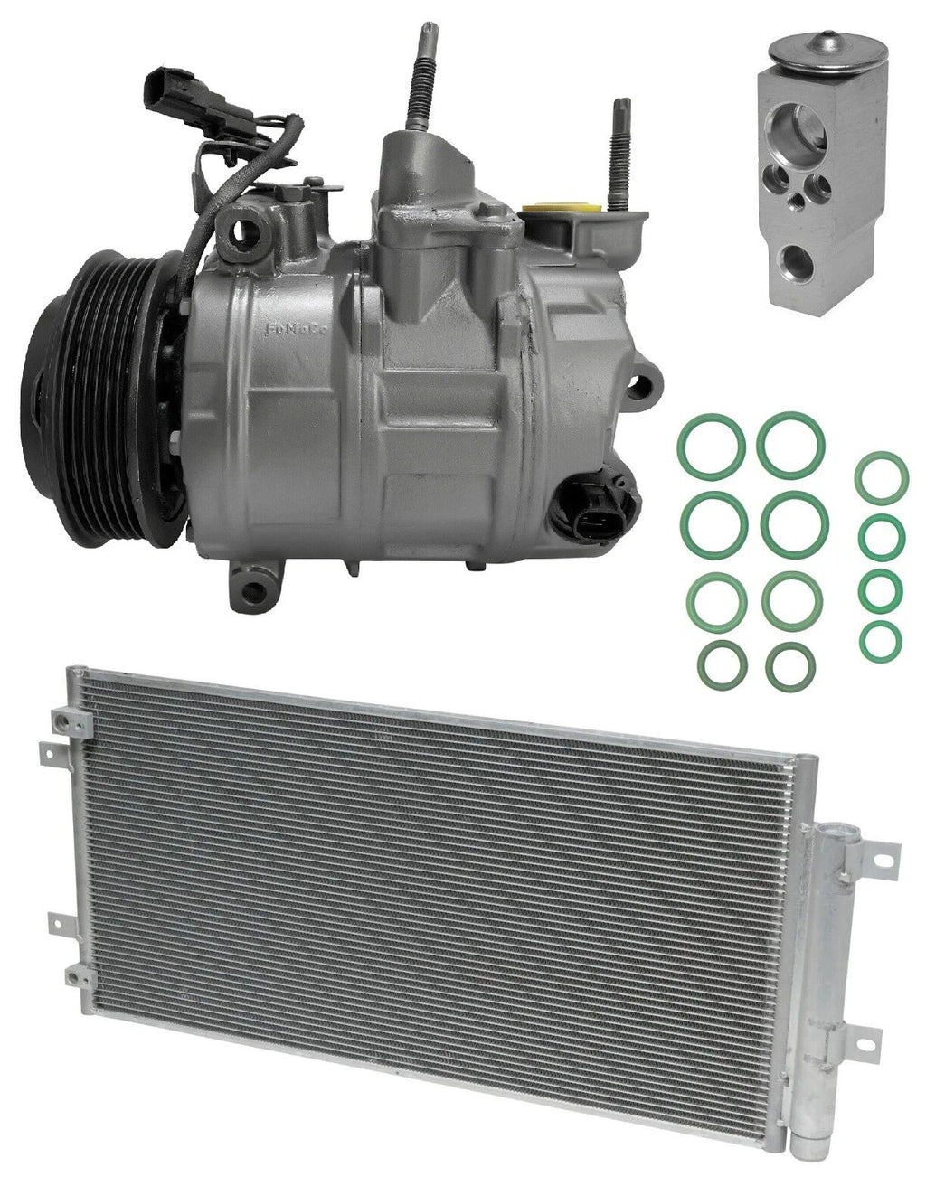 AC Compressor Kit with Condenser Replacement for Ford Edge 2.0L (2013–2014)