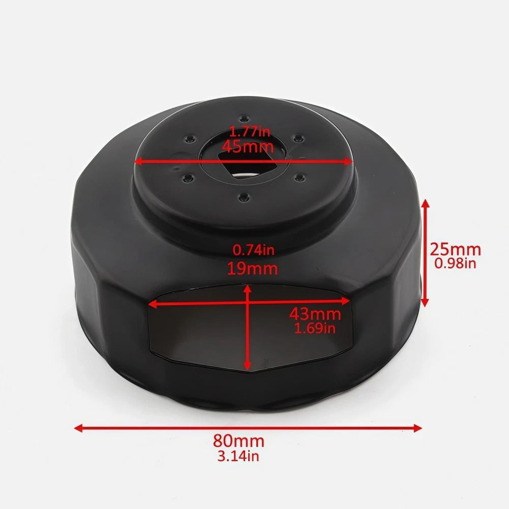 Oil Filter Wrench A-52-7614H 76mm Tool Steel 14 Flutes for Maintenance