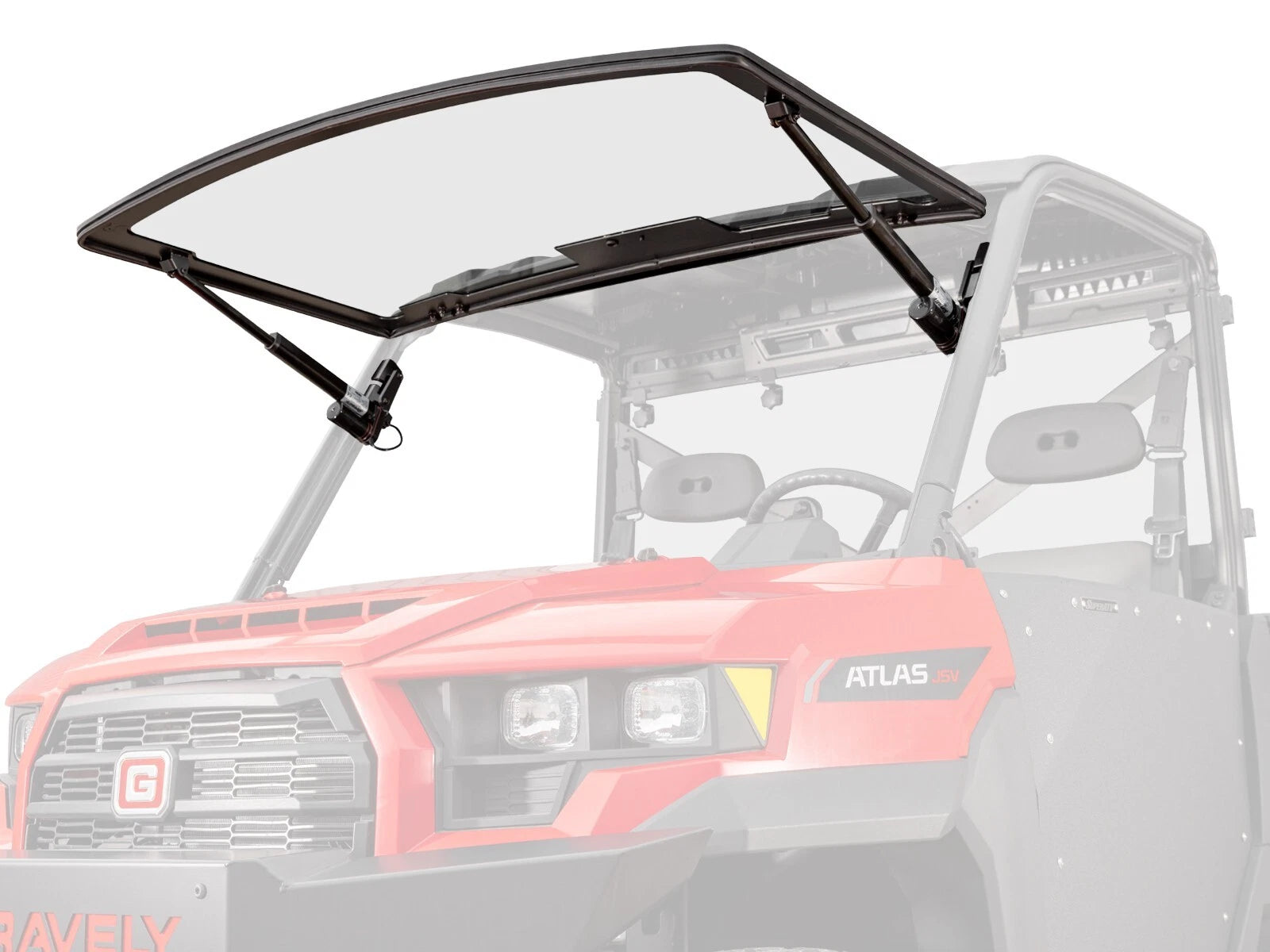 Maxdrive Power Flip Glass Windshield for Gravely Atlas JSV (2018–2023)