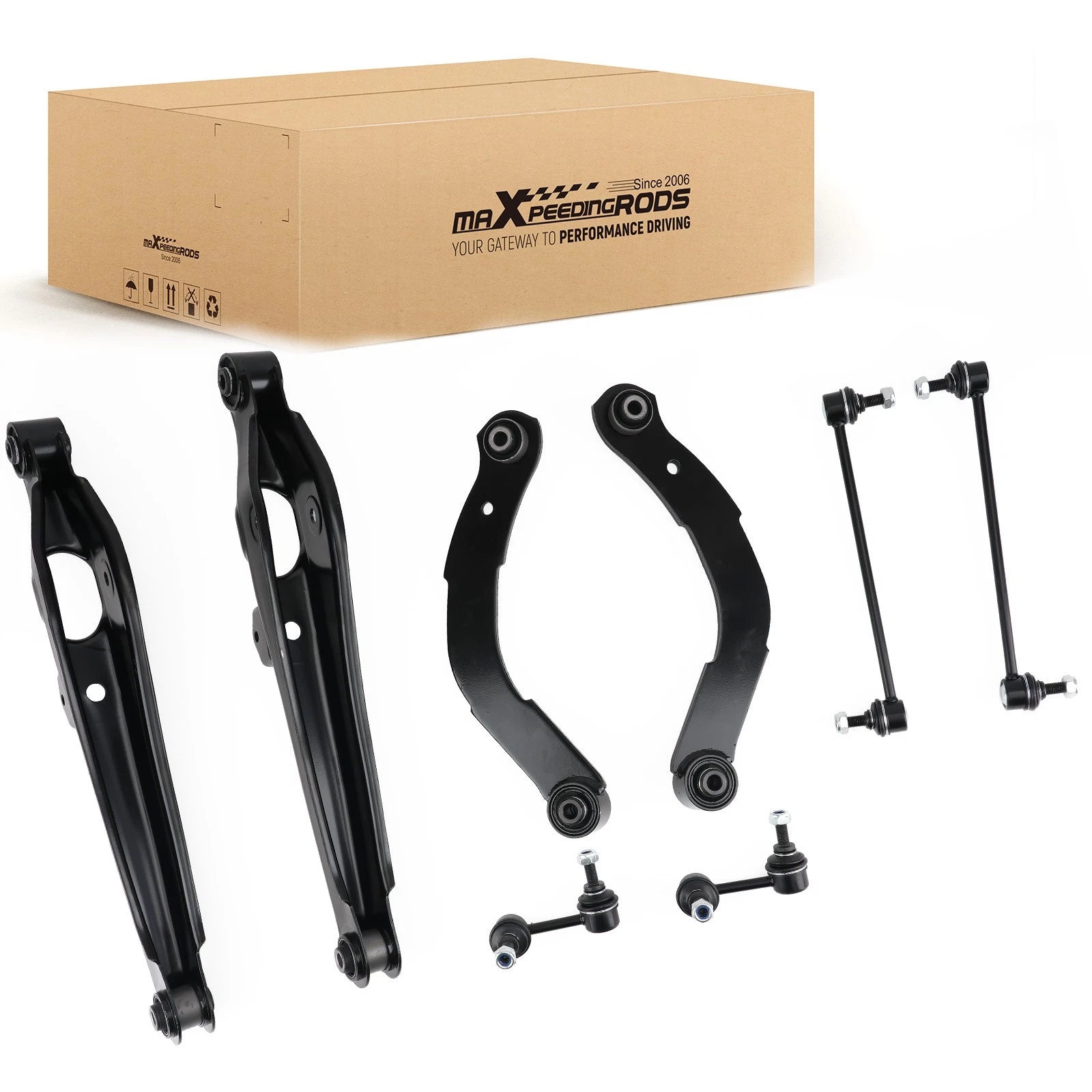 8x Rear Control Arms Sway Bar Links for Dodge Caliber Patriot Compass (2007–2009)